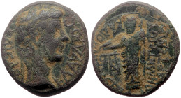 Phrygia, Cadi AE (Bronze, 4.13g, 19mm) Claudius (Augustus) Magistrate: Artemas, son of Demetrios (stephanephoros) 
 Obv: ΚΛΑΥΔΙΟϹ ΚΑΙϹΑΡ; laureate hea...