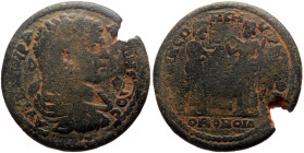 Phrygia, Laodicea ad Lycum AE (Bronze, 15.33g, 34mm) Caracalla (198-217) Homonoia issue with Smyrna. Dated CY 88 (215/6)
Obv: AYT K M AYP ANTΩNЄINOC. ...