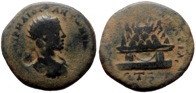 Cappadocia, Caesarea AE (Bronze, 11.66g, 28mm) Elagabalus (218-222) Issue: ƐΤ Γ ...