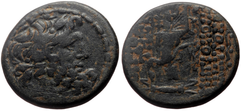 Syria, Antioch AE (Bronze, 12.48g, 25mm) Issue: Year 19 (48 BC)
Obv: laureate he...