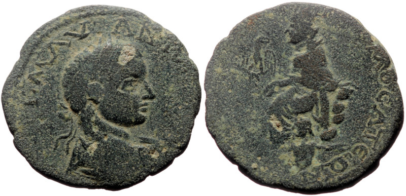 Syria, Commagene. Samosata AE (Bronze, 8.79g, 26mm) Elagabalus (218-222) 
Obv: Α...