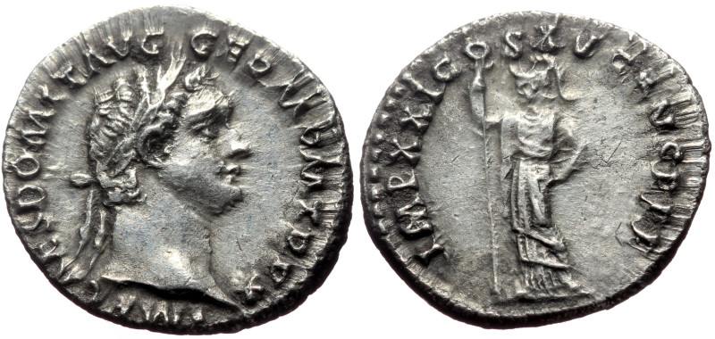 Domitian (81-96) AR Denarius, Rome 90/91, 
Obv: IMP CAES DOMIT AVG GERM P M TR P...