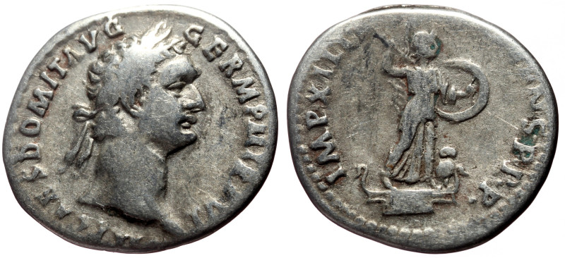 Domitian (81-96) AR Denarius (Silver, 3.15g, 20mm) Rome.
Obv: IMP CAES DOMIT AVG...