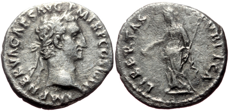 Nerva (96-98) AR Denarius (Silver, 3.13g, 18mm) Rome, 97. Obv: IMP NERVA CAES AV...