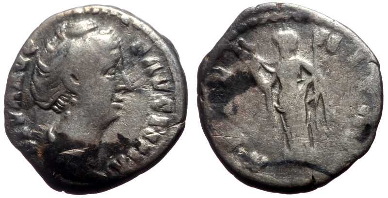 Diva Faustina I (Died, 141) AR Denarius (Silver, 2.93g, 18mm) Rome
Obv: DIVA AVG...