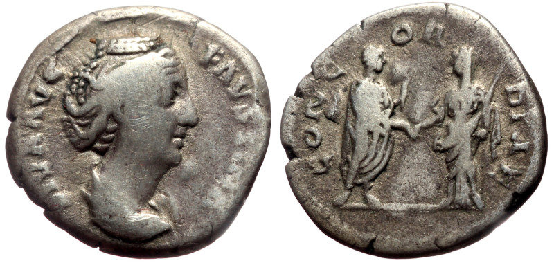 Diva Faustina I (Died 140/141) AR Denarius (Silver, 2.96g, 18mm) Rome, 
Obv: DIV...