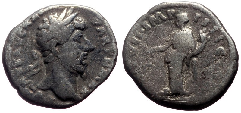 Lucius Verus (161-169) AR Denarius (Silver, 3.42g, 17mm) Rome, 167. 
Obv: L VERV...