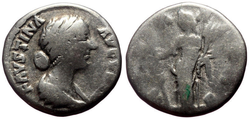 Faustina II (147-175) AR Denarius (Silver, 3.35g, 17mm) Rome, 161-175. 
Obv: FAV...