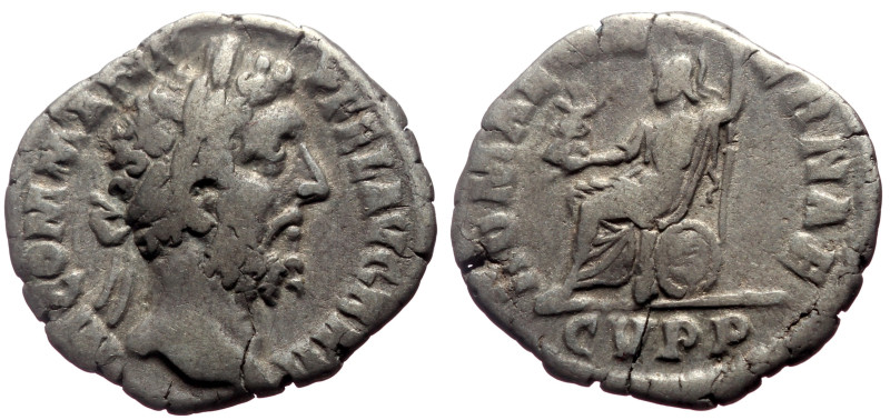 Commodus (177-192) AR Denarius (Silver, 1.98g, 18mm)
Obv: M COMM ANT P FEL AVG B...