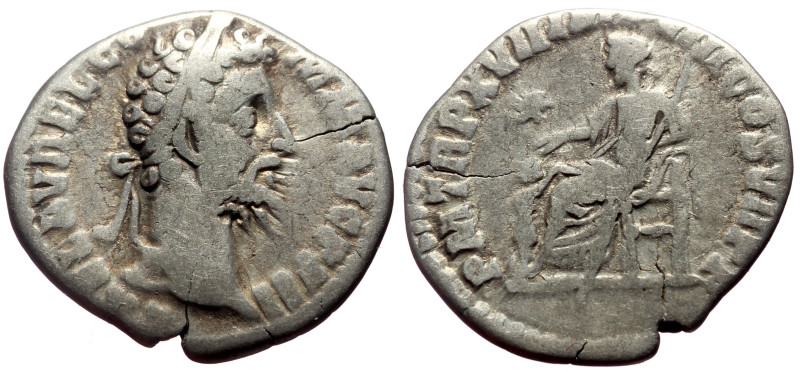 Commodus (177-192) AR Denarius (Silver, 2.64g, 18mm) struck shortly before his a...