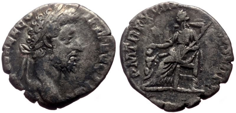 Commodus (177-192) AR Denarius (Silver, 2.32g, 17mm) struck shortly before his a...