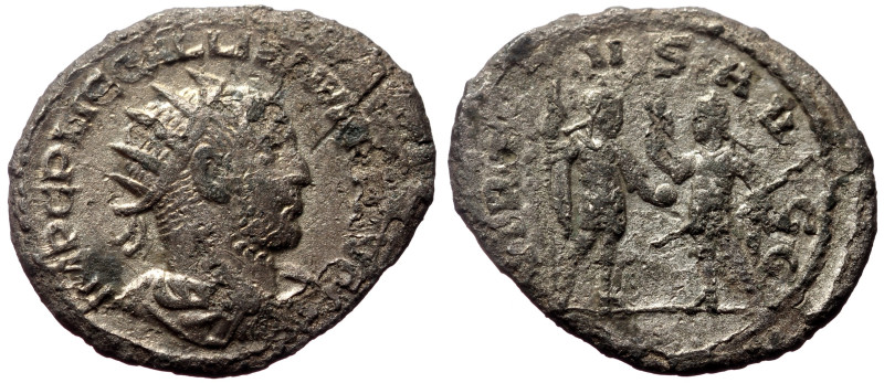 Gallienus (253-268) AR/ Bl Antoninianus (Silver, 24mm, 2.64g) Samosata, 256-60.
...
