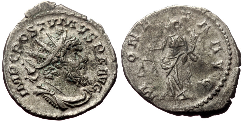 Postumus (260-268) AR/BI Antoninianus (Silver, 3.40g, 23mm) Cologne.
Obv. IMP C ...