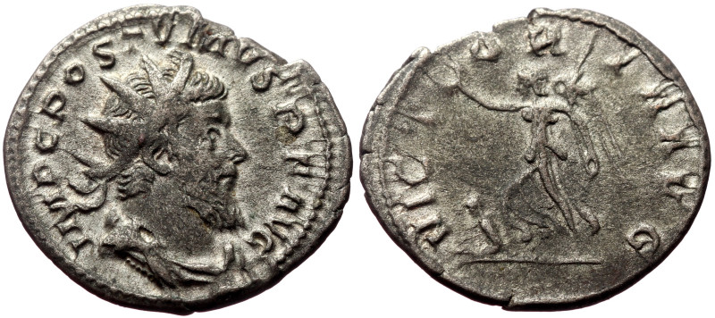 Postumus (260-268) AR Antoninianus (Silver, 3.29g, 23mm) 260-1 
Obv: IMP C POSTV...