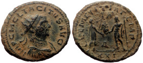 Tacitus (275-276) AE Antoninianus (Bronze, 4.49g, 24mm) Antioch, 276. 
Obv: IMP C M CL TACITVS AVG, radiate, draped, and cuirassed bust right 
Rev: CL...