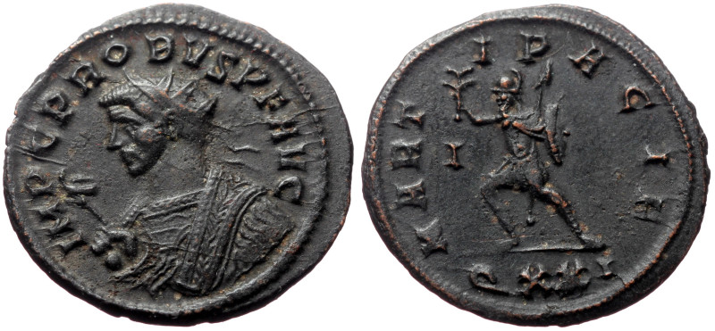 Probus (276-282) AE Antoninianus (Bronze, 3.72g, 22mm) Ticinum, 280. 
Obv: IMP C...