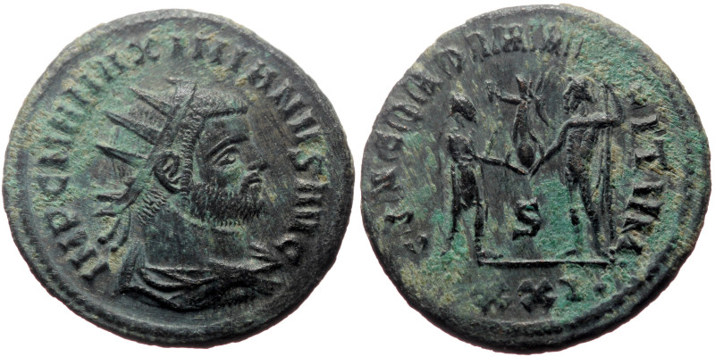 Maximian Herculius AE Radiate (Bronze, 3.50g, 21mm) Cyzicus, 293-295. 
Obv: IMP ...