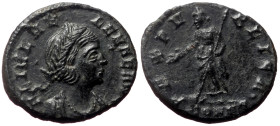 Helena (Augusta, 324-328/30) AE Nummus (Bronze, 15mm, 1.44g) Constantinople, 337-340 
Obv: FL IVL HELENA AVGVSTA, Pearl-diademed and mantled bust righ...