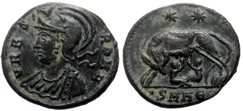 Commemorative AE (Bronze, 2.59g, 18mm) Cyzicus, 332-335
VRBS ROMA, Bust of Roma,...