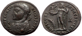 Constantine I 'the Great' (307-337) AE Nummus (Bronze, 2.92g, 18mm) Nicomedia, 317-320. 
Obv: IMP CONSTANTINVS AVG, laureate and mantled bust to left,...