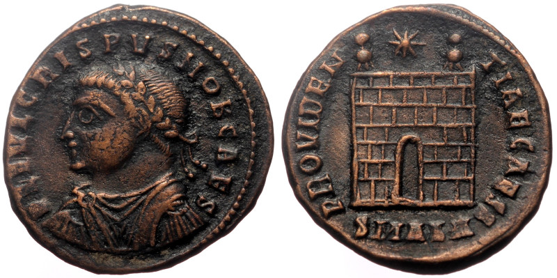 Crispus (Caesar, 316-326) AE Follis (Bronze, 3.20g, 19mm) Alexandria, 326. 
Obv:...