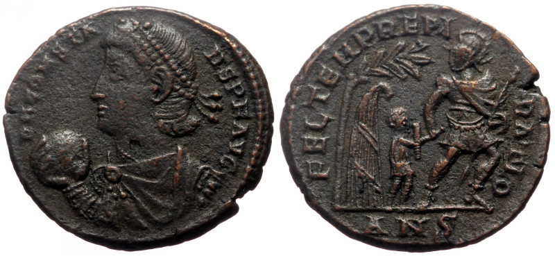 Constans (337-350) AE Follis (Bronze, 21mm, 5.01g) Antiochia, 348-350. 
Obv: D N...