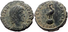 Constantius II (337-361) AE (Bronze, 17mm, 2.36g) Nikomedia, 348-351
Obv: D N CONSTAN-TIVS P F AVG, Bust of Constantius II, rosette-diademed, draped, ...