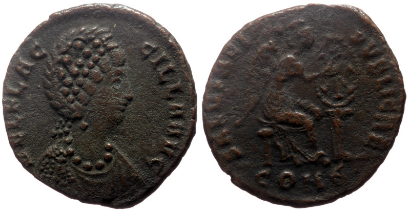 Aelia Flacilla, wife of Theodosius I AE (Bronze, 4.51g, 22mm) Constantinople, 37...