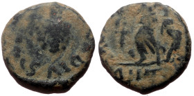 Arcadius (383-408) AE Nummus (Bronze, 10mm, 1.14g) Cyzicus, 388-392. 
Obv: D N ARCADIVS P F AVG Pearl-diademed, draped and cuirassed bust of Arcadius ...