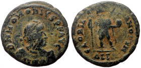 Honorius (393-423) AE Follis (Bronze, 4.86g,22mm) Alexandria, 393-423. 
Obv: D N HONORIVS P F AVG, diademed, draped and cuirassed bust right 
Rev: GLO...