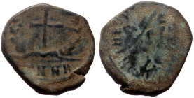 Theodosius II (402-450) AE Nummus (Bronze, 12mm, 1.34g). Nicomedia, ca 425-435. 
Obv: Diademed, draped and cuirassed bust of Theodosius II right 
Rev:...
