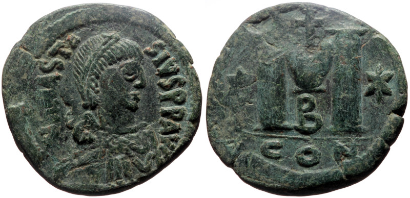 Anastasius I (491-518) AE Follis (Bronze, 17.54g, 31mm) Constantinople 
Obv: DN ...