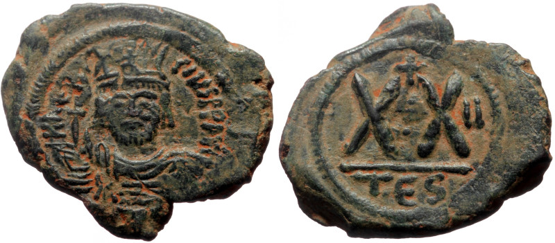 Heraclius (610-641) AE Half Follis (Bronze, 25mm, 6.78g) Thessalonica.
Obv: dN h...