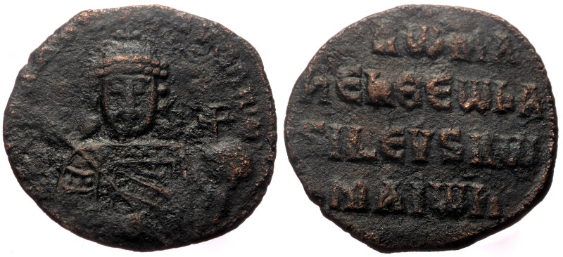 Constantine VII Porphyrogenitus, with Romanus I (913-959) AE follis (Bronze, 6.2...