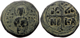 Michael IV the Paphlagonian (1034-1041) AE Follis (Bronze, 13.86g, 30mm) 
Obv: + EMMA-NOVHL around, IC-XC to right and left of Christ, with nimbate cr...