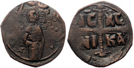 Michael IV the Paphlagonian (1034-1041) AE Follis (Bronze, 8.43g, 33mm) 
Obv: + EMMA-NOVHL around, IC-XC to right and left of Christ, with nimbate cro...