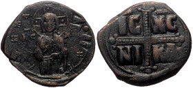 Michael IV the Paphlagonian (1034-1041) AE Follis (Bronze, 10.72g, 28mm) 
Obv: + EMMA-NOVHL around, IC-XC to right and left of Christ, with nimbate cr...