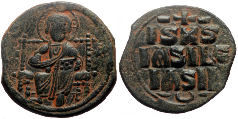 Anonymous Folles, time of Constantine IX (ca 1042-1055) AE Follis (Bronze, 28mm,...