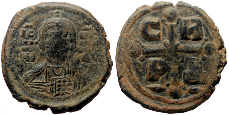 Romanus IV (1068-1071) AE Follis (Bronze, 8.85g, 27mm). 
Obv: Bust of Christ, do...