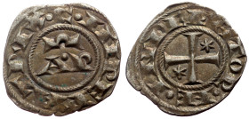 Sicily, Henry VI and Constance (1194-1196) AR Denaro (Silver, 0.81g, 17mm) Brindisi. 
+ HE INPERATOR, Cross potent, two stars in field / + C INPERATRI...