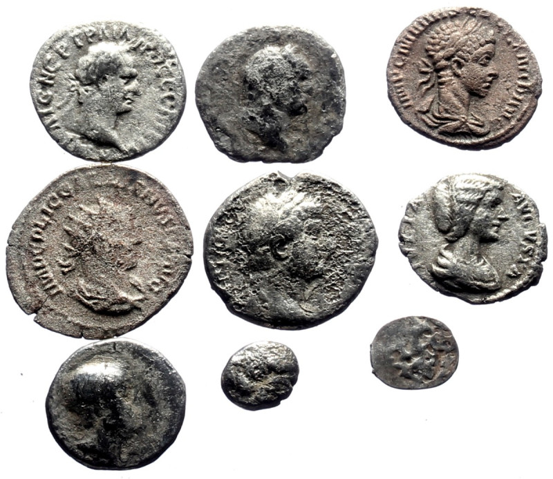 9 Ancient AR coins (Silver, 24.98g)