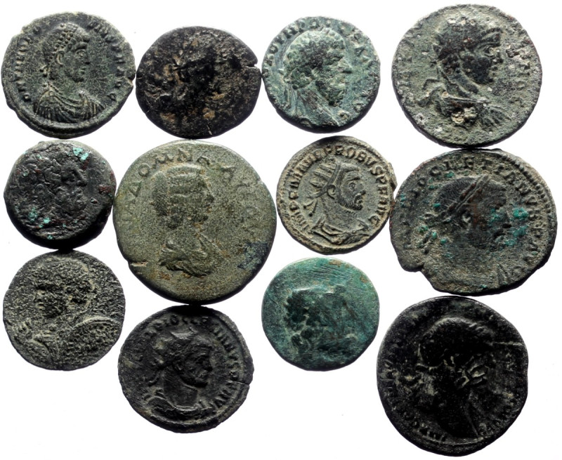 12 Ancient AE coins (Bronze, 89.64g)