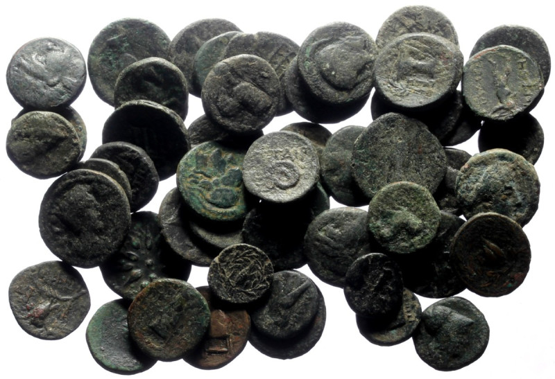 50 Ancient AE coins (Bronze, 160,79g)