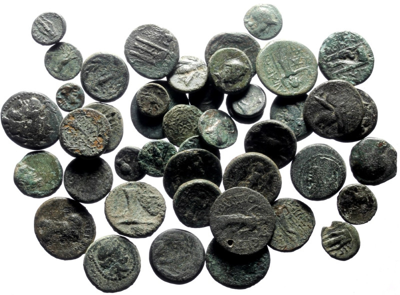 46 Ancient AE coins (Bronze, 122,82g)