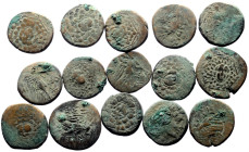 15 Greek AE coins (Bronze, 113.70g)
