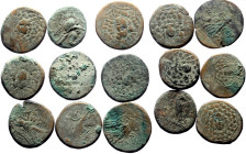 15 Greek AE coins (Bronze, 109.79g)