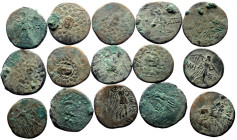 15 Greek AE coins (Bronze, 110.00g)
