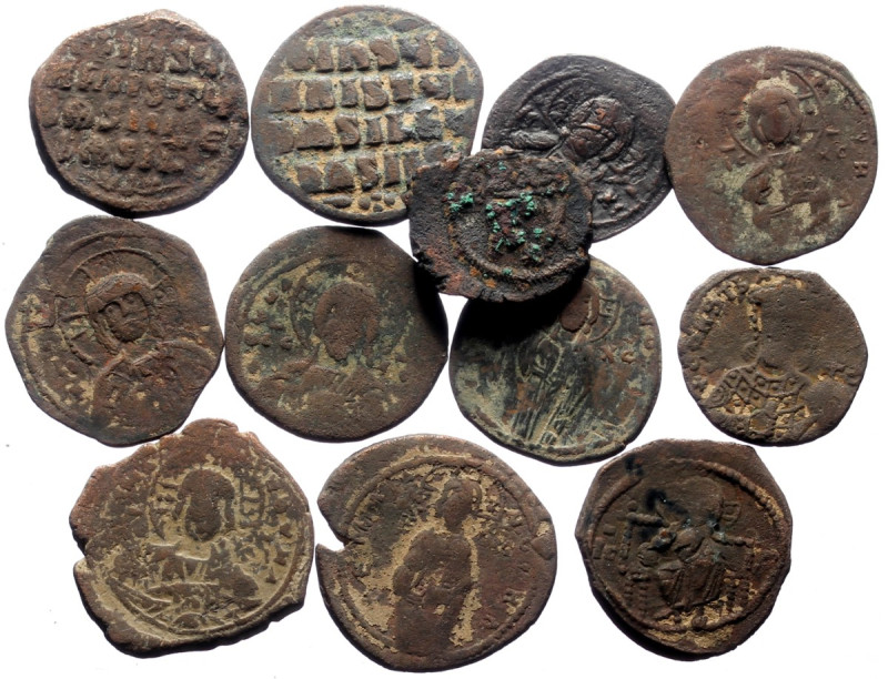 12 Byzantine AE coins (Bronze, 99.02g)