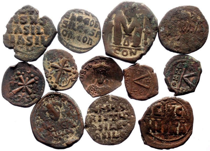 12 Byzantine AE coins (Bronze, 85.81g)