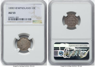 Newfoundland. Victoria 10 Cents 1890 AU53 NGC, London mint, KM3. HID09801242017 © 2023 Heritage Auctions | All Rights Reserved